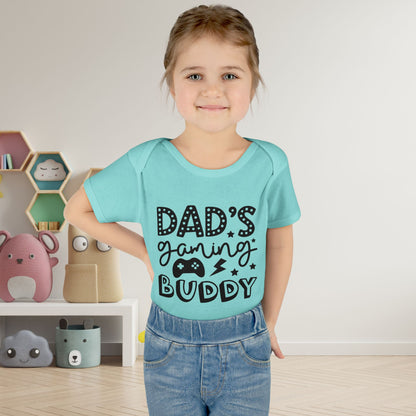 Dad's Gaming Buddy Baby Rib Bodysuit