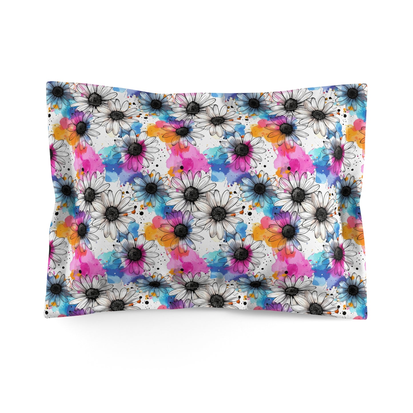 Watercolor Daisy Dream Pillow Sham