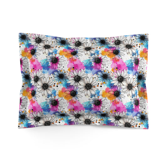 Watercolor Daisy Dream Pillow Sham