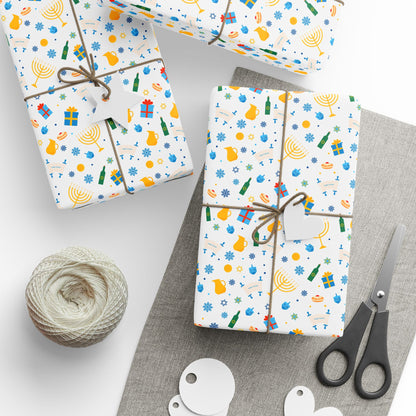 Symbols of Joy Hanukkah Wrapping Paper