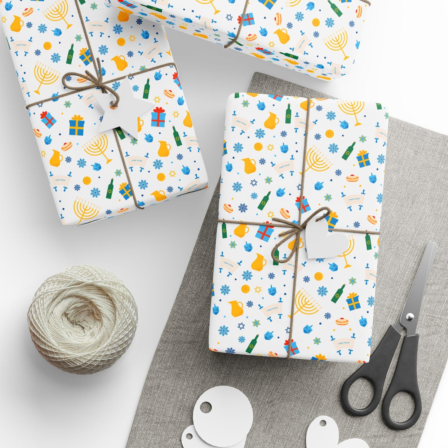 Symbols of Joy Hanukkah Wrapping Paper