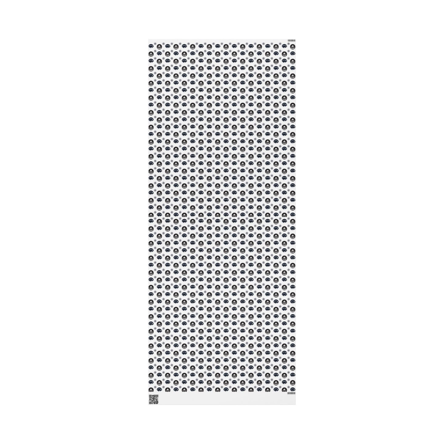 Round Christmas Nights Silhouette Wrapping Paper