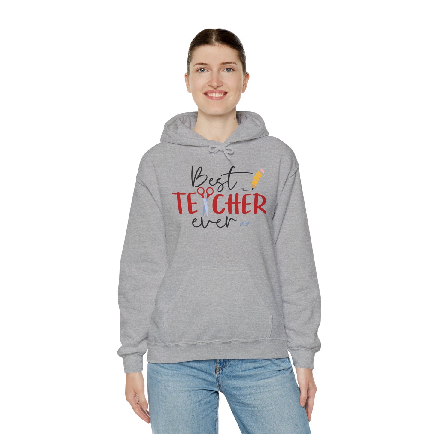 Best Teacher Ever Heavy Blend™ Hooded Sweatshirt