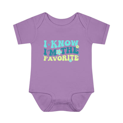 I Know I'm The Favorite Infant Baby Rib Bodysuit