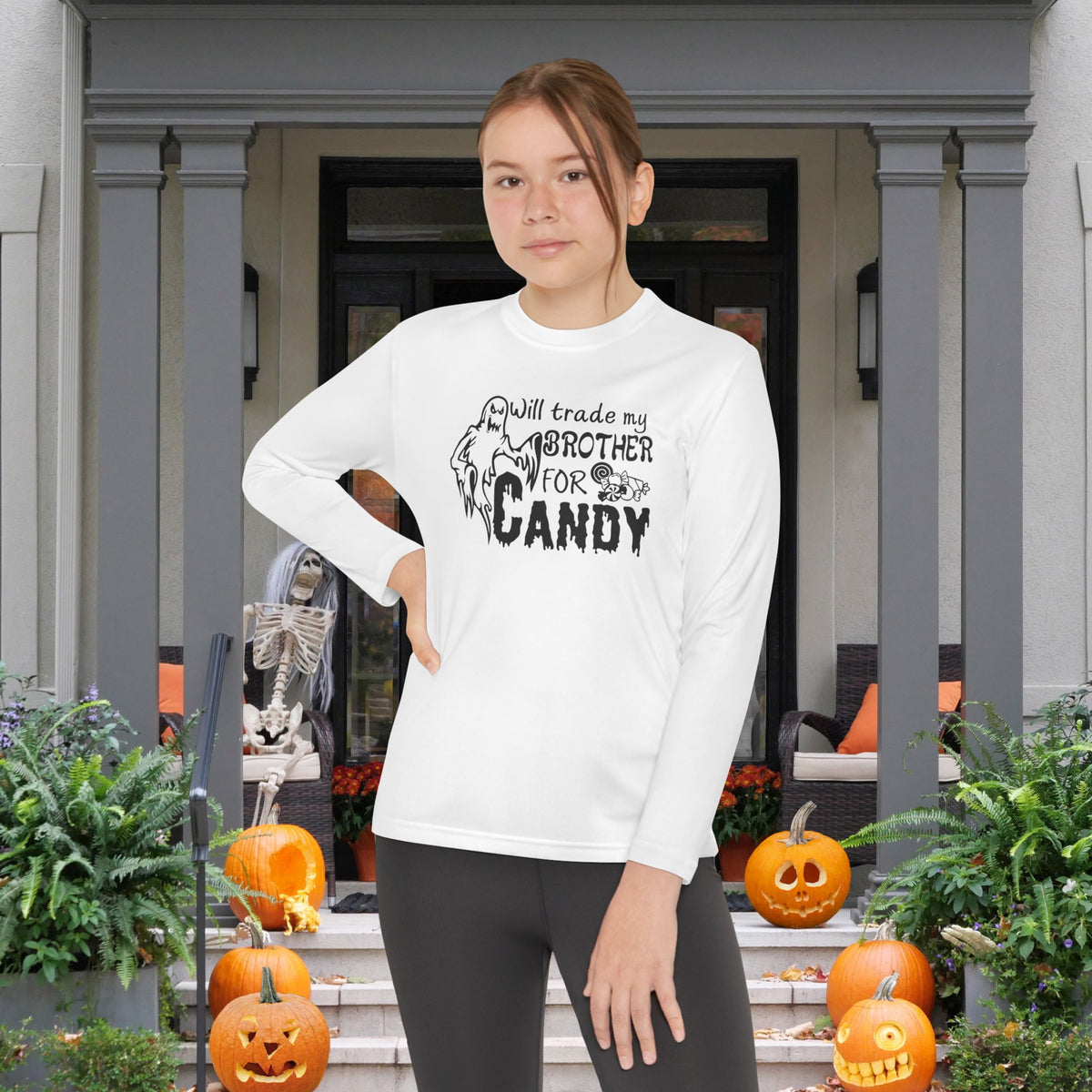 Will Trade My Brother For Candy Youth Long Sleeve Tee