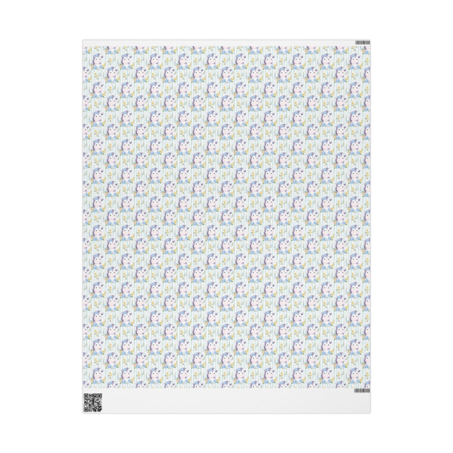 Zebras in Bloom Wrapping Paper