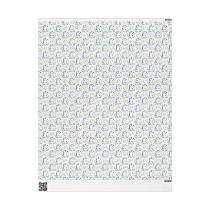 Zebras in Bloom Wrapping Paper