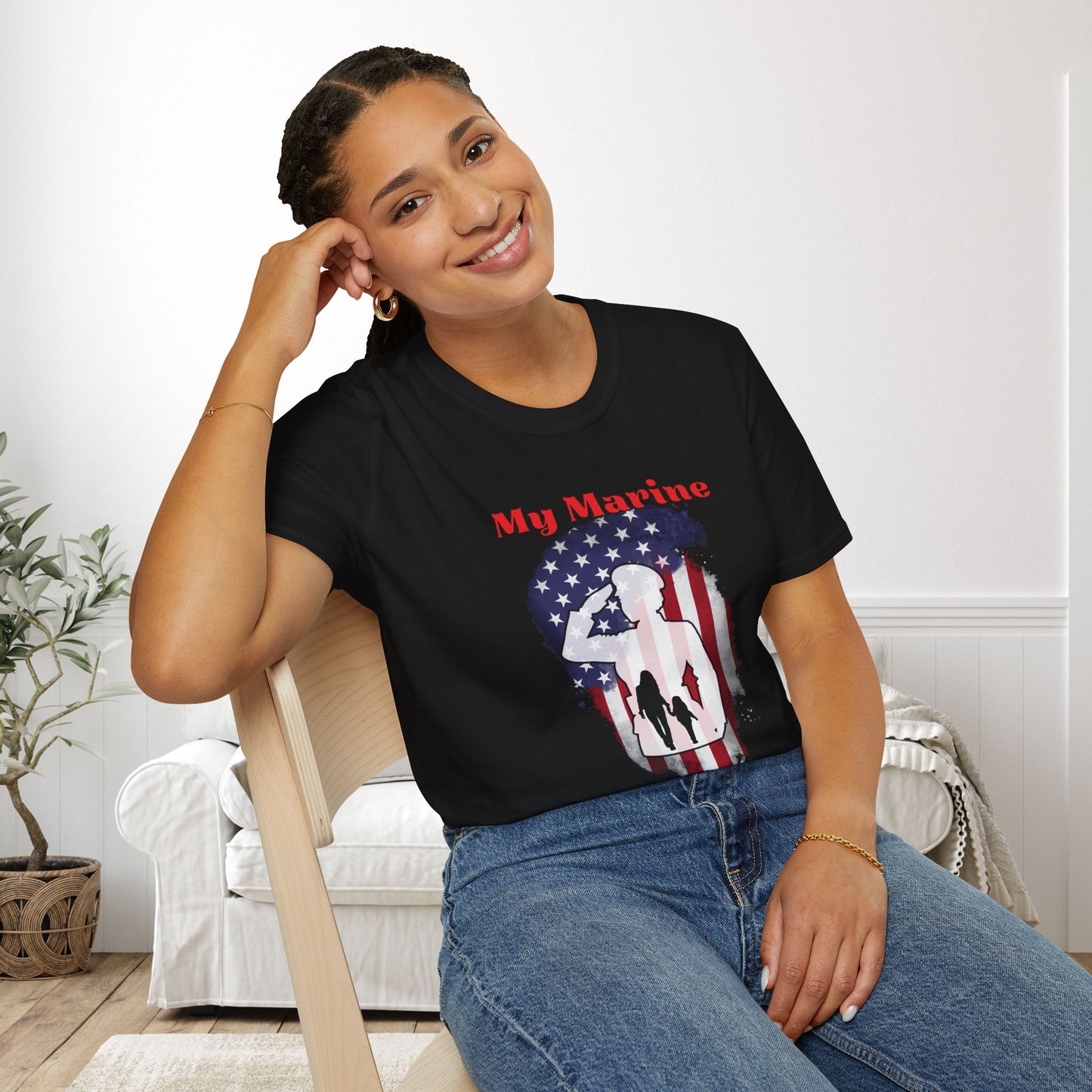 My Marine My Daughter (Mom) Adult T-shirt