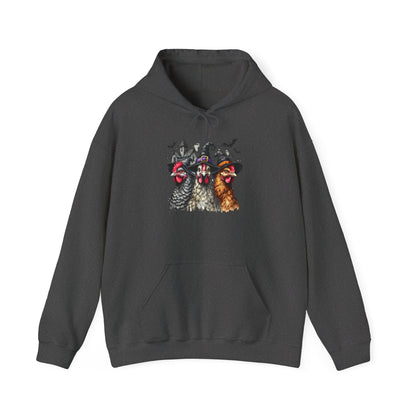 Spooky Witchy Chickens Heavy Blend™ Hooded Sweatshirt