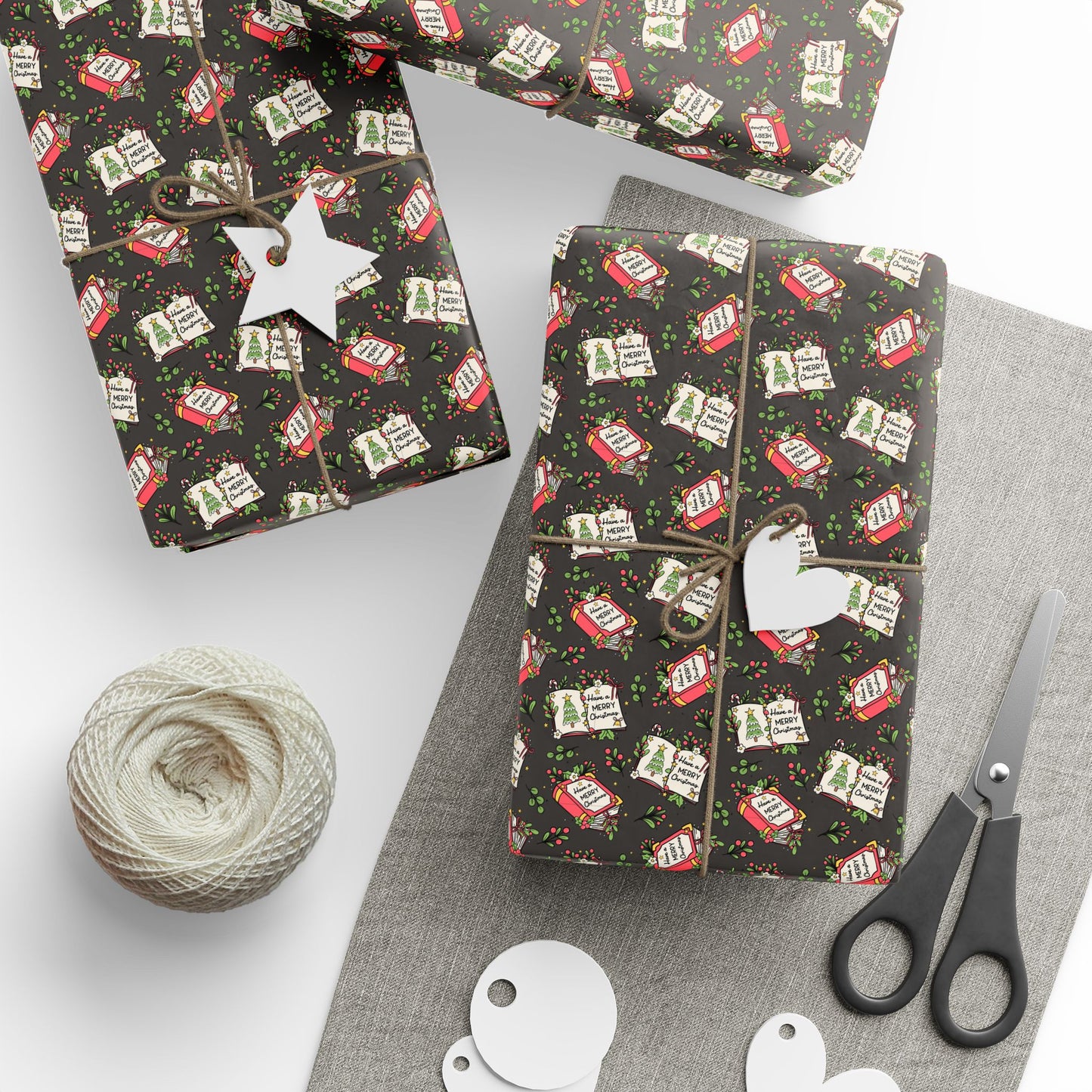 Book Lover's Merry Christmas Wrapping Paper