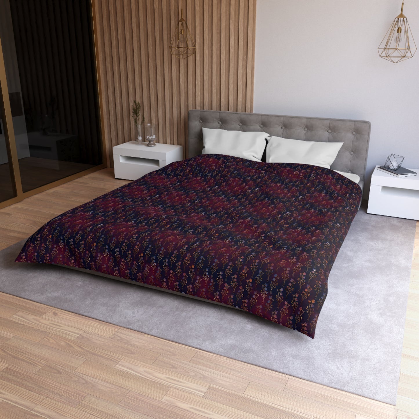 Golden Grove Midnight Microfiber Duvet Cover