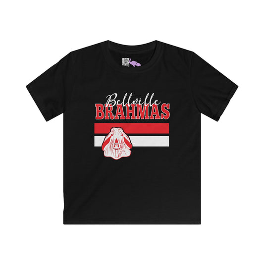 Ballville Brahmas w/Mascot & Stripes Youth Softstyle Tee