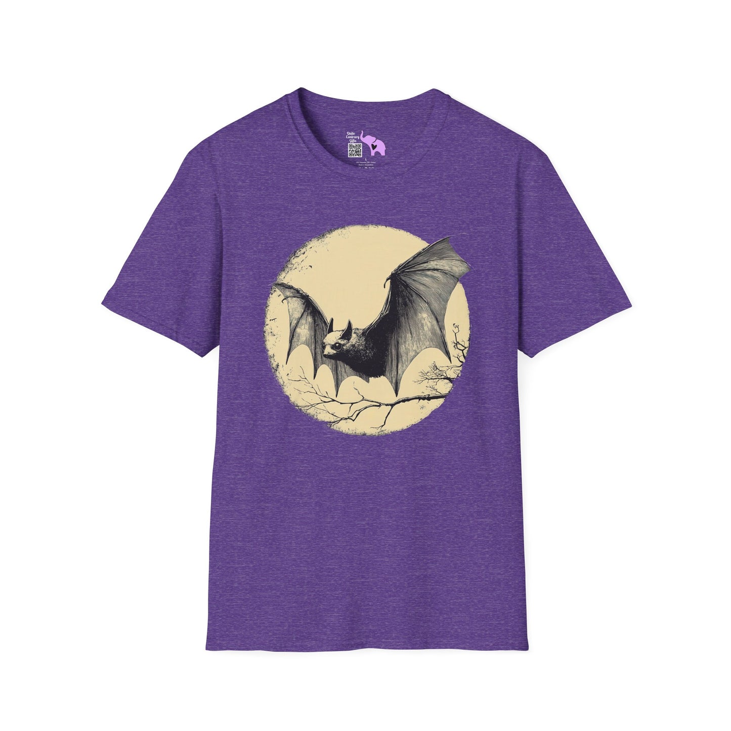 Bat Over Moon 2 Adult T-shirt