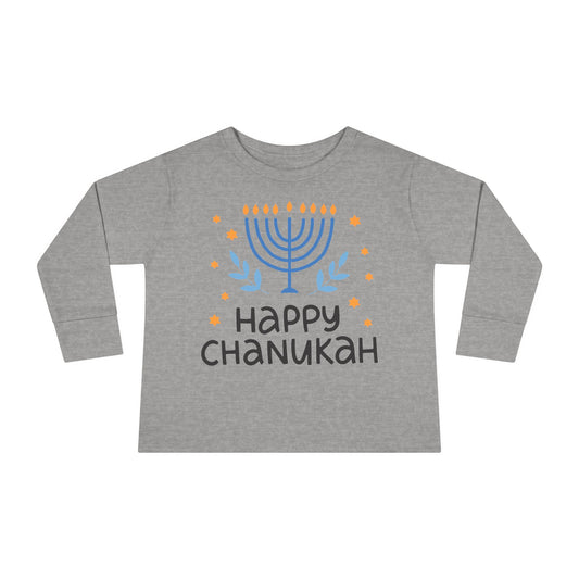 Happy Chanukah Toddler Long Sleeve Tee