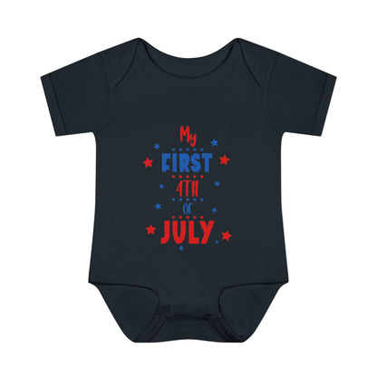 My First 4th of July Baby Rib Bodysuit