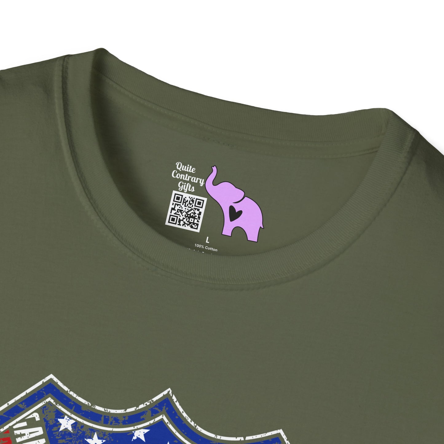 Badge-Shaped American Flag w/States Adult T-Shirt