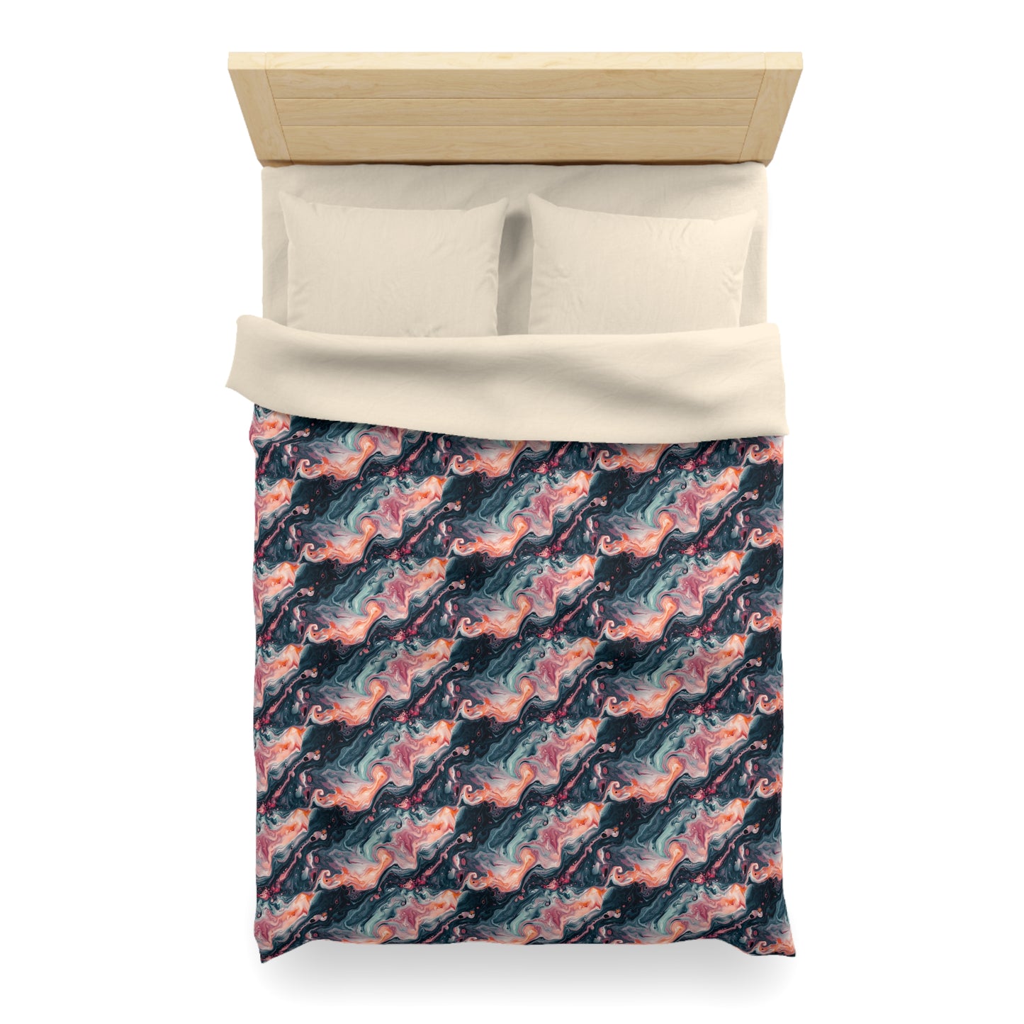 Pink Venom Marble Microfiber Duvet Cover
