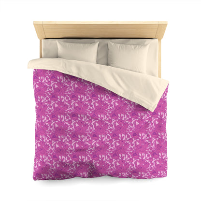 Blush Peony Garden Microfiber Duvet Cover