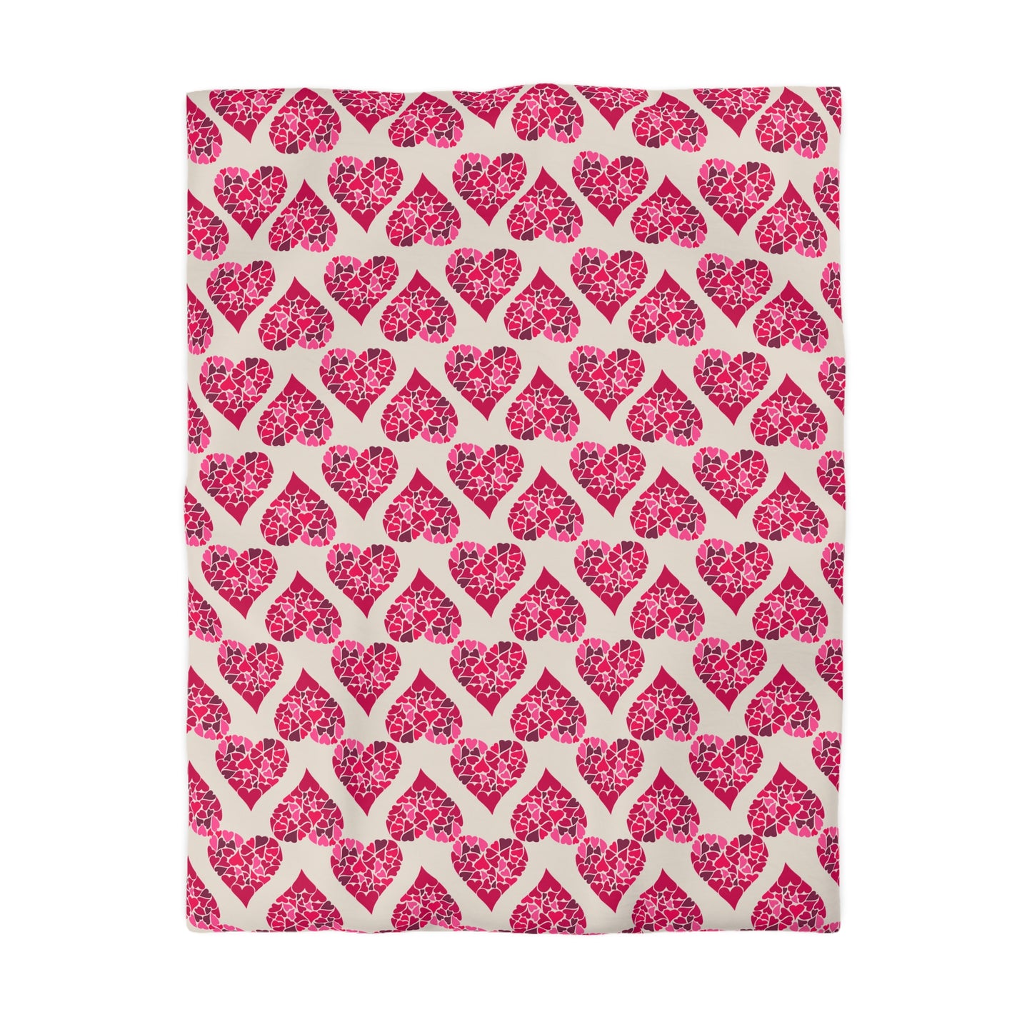 Simple Hearts Microfiber Duvet Cover