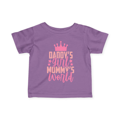 Daddy's Girl Mommy's World Infant Soft T-Shirt