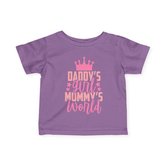 Daddy's Girl Mommy's World Infant Soft T-Shirt