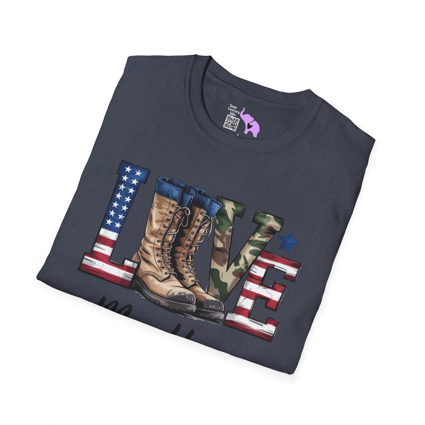 Love My Hero (Military Boots) Adult T-Shirt
