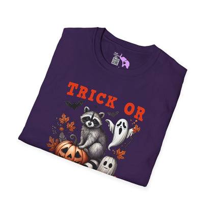Trick or Trashy Racoon Adult T-shirt