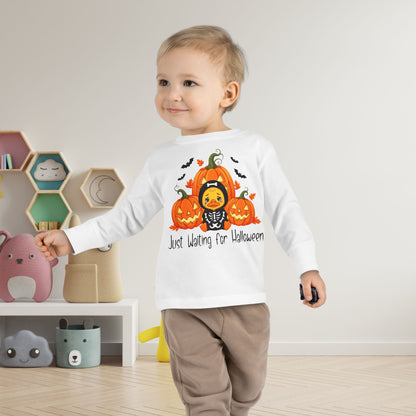 Just Waiting for Halloween Toddler Long Sleeve Tee