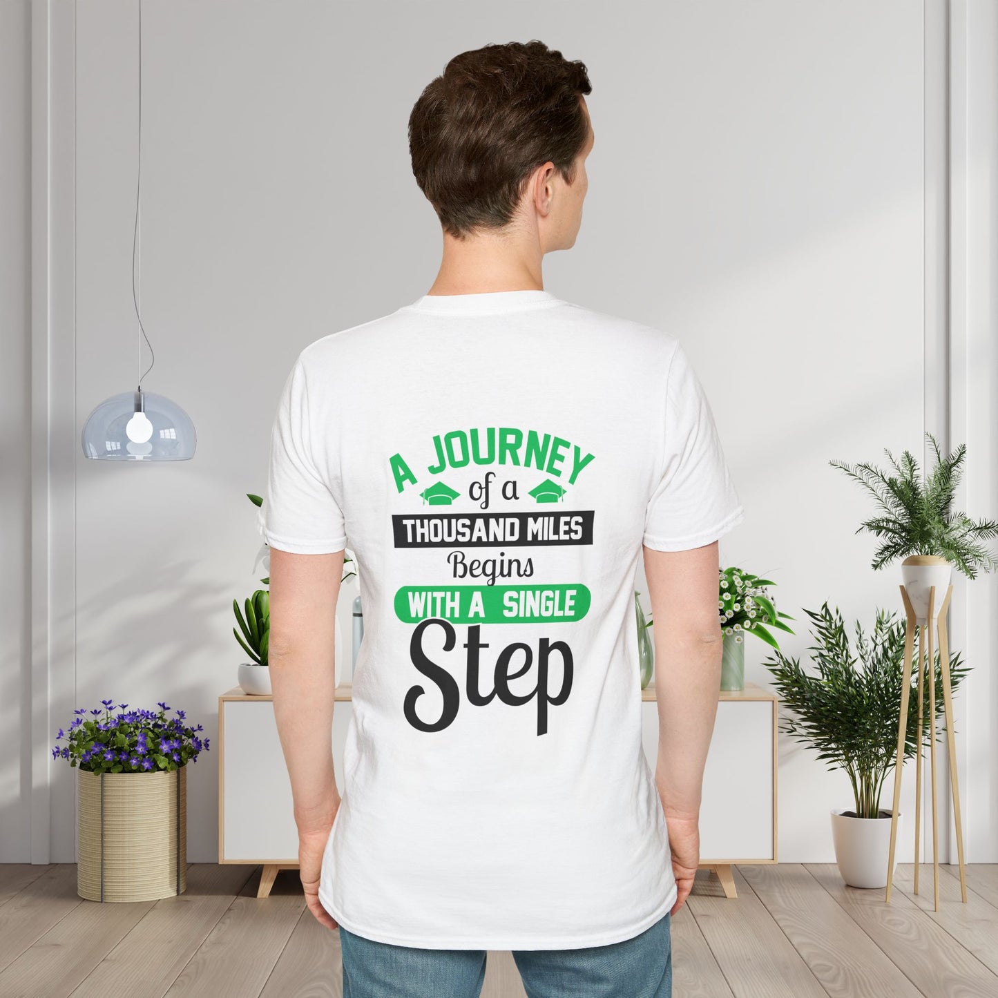 A Journey of A Thousand Miles Begins With A Single Step Adult Tshirt