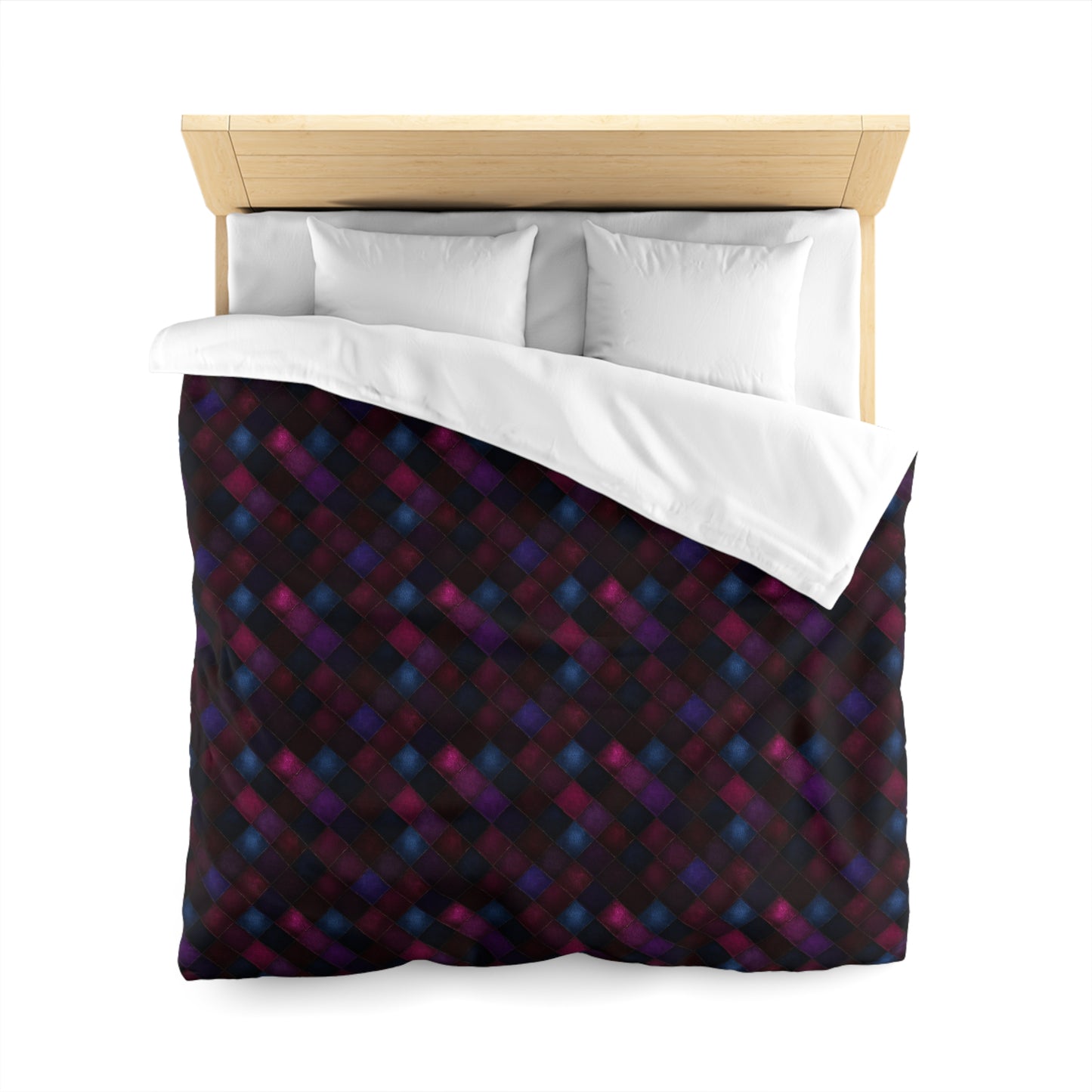 Velvet Patchwork Print Microfiber Duvet Cover