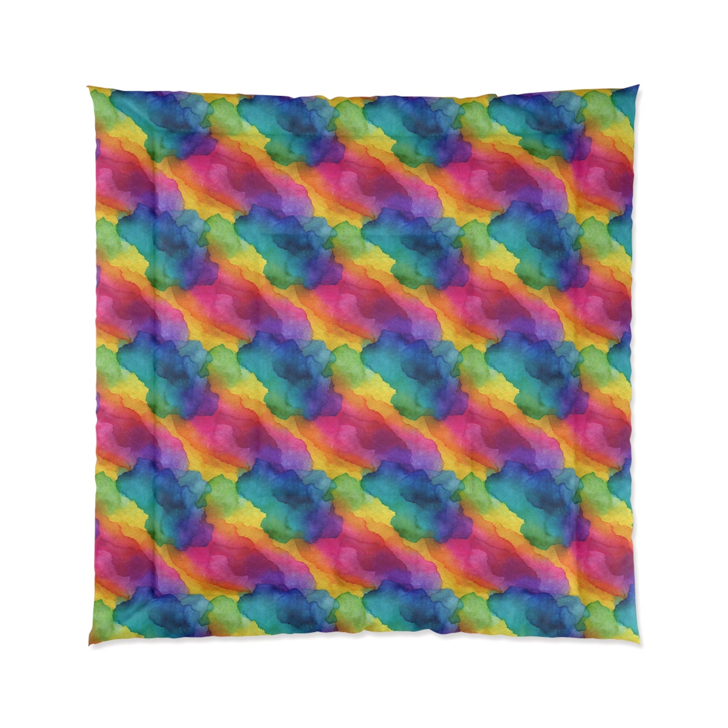 Rainbow Watercolors Comforter