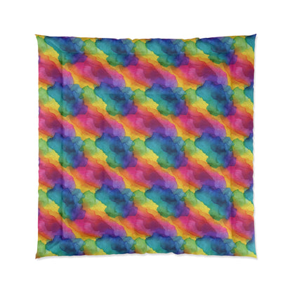Rainbow Watercolors Comforter
