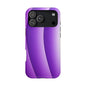 Purple Gradient Stripes MagSafe® Compatible Tough Case for iPhone