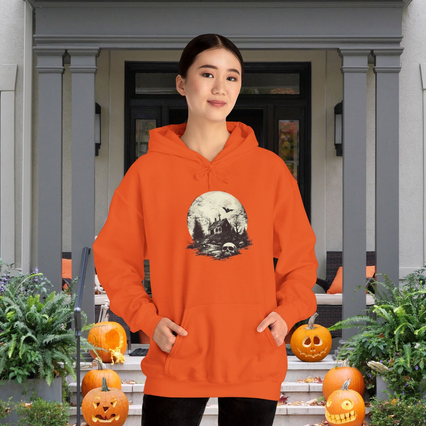 Creepy Full Moon Heavy Blend™ Hooded Sweatshirt