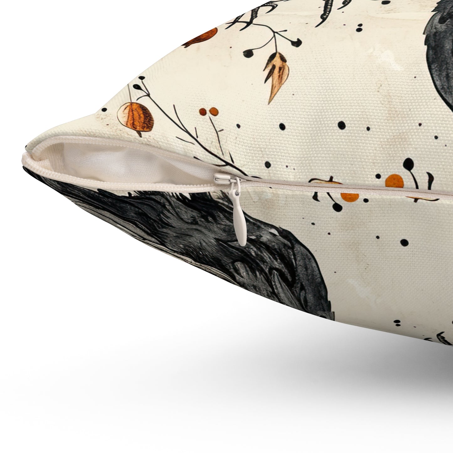 Crow & Gourd Throw Pillow