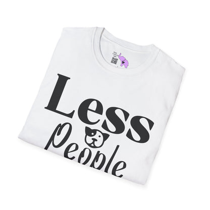 Less People More Dogs Adult T-shirt