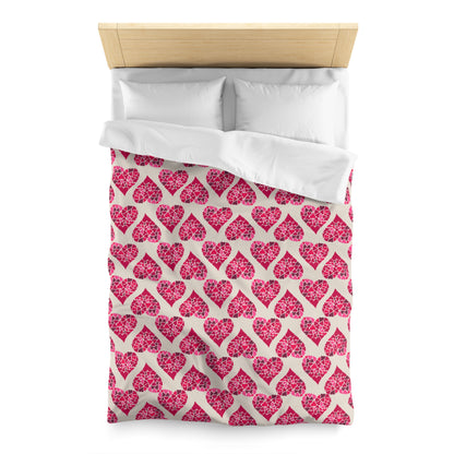 Simple Hearts Microfiber Duvet Cover