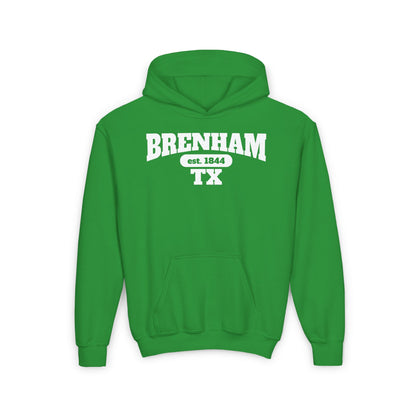 Brenham Tx Est. 1844 Youth Heavy Blend Hoodie