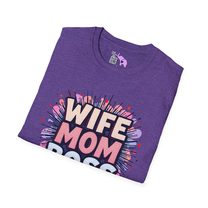 Wife Mom Boss Adult T-shirt