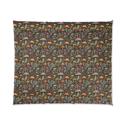 Whimsical Woodland Mushrooms Comforter