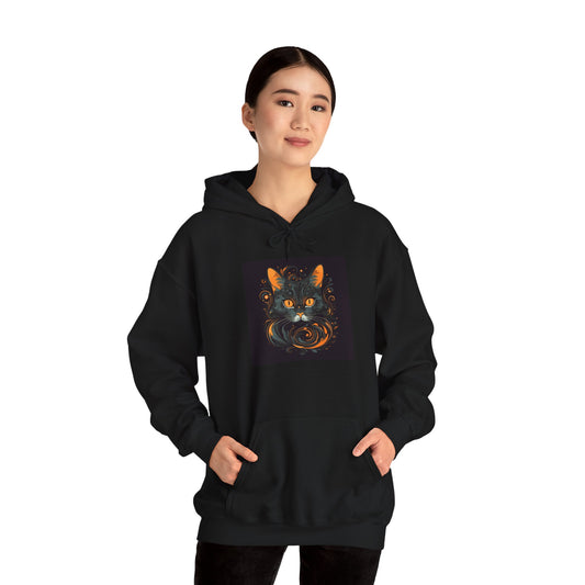 Creepy Black Cats 5 Heavy Blend™ Hooded Sweatshirt