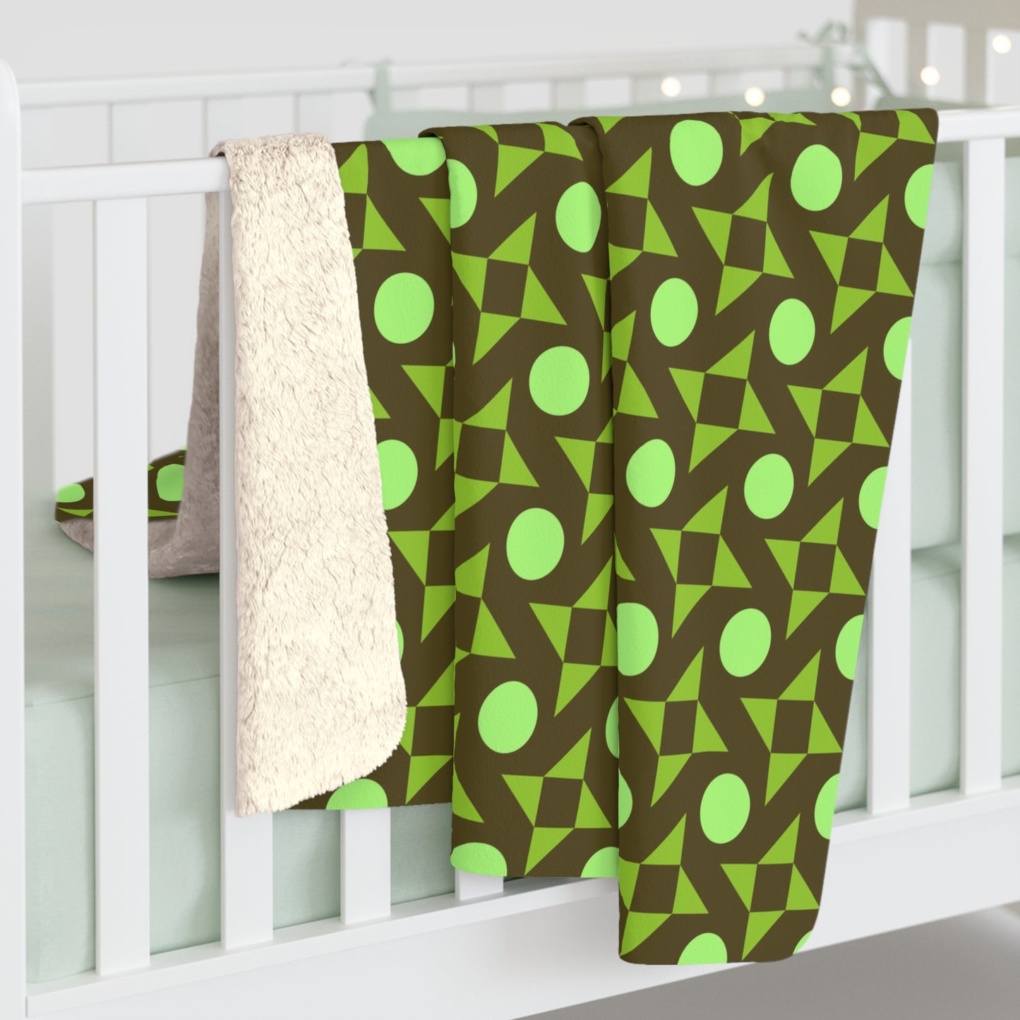 Pistachio Pinwheels Fleece Blanket