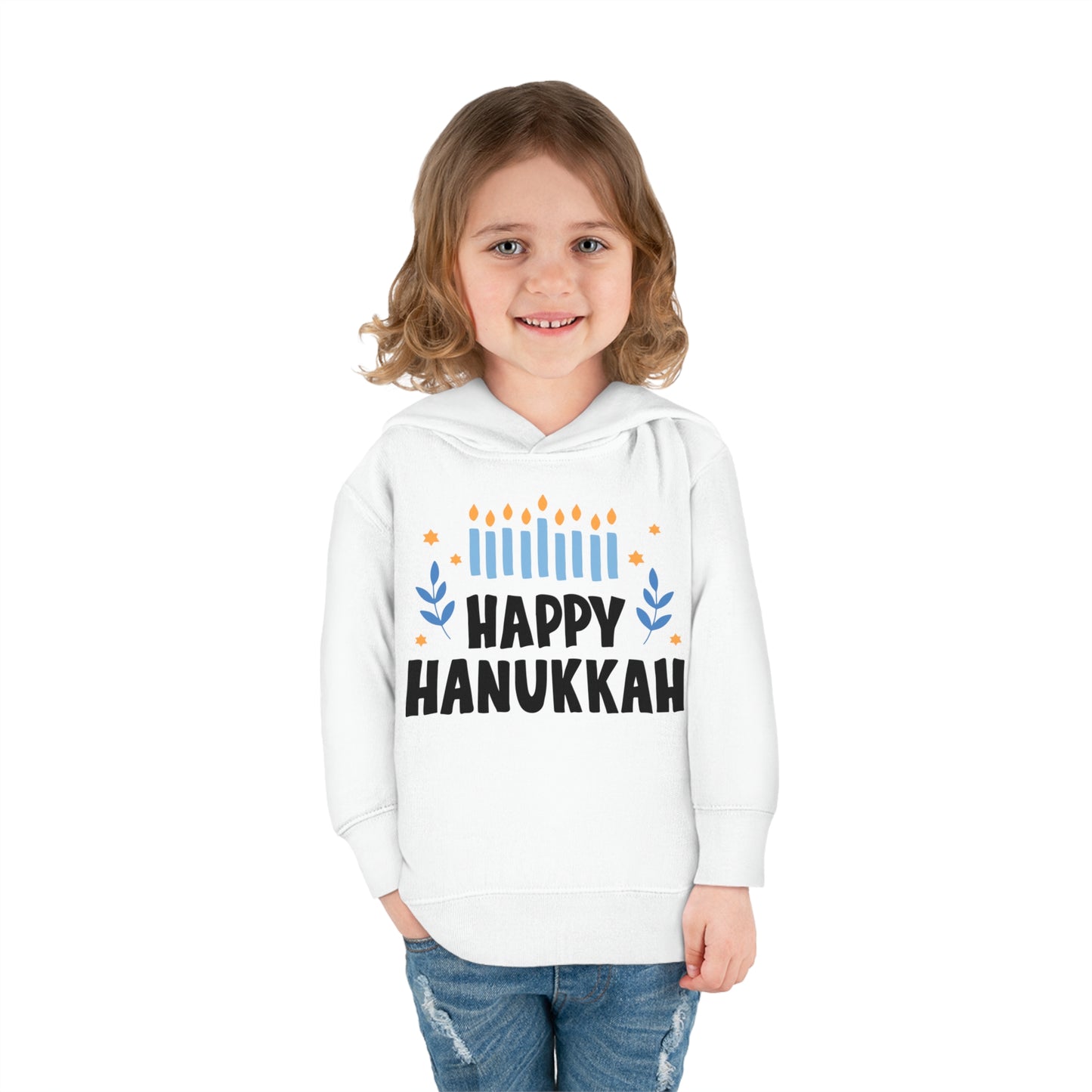 Happy Hanukkah 5 Toddler Pullover Fleece Hoodie