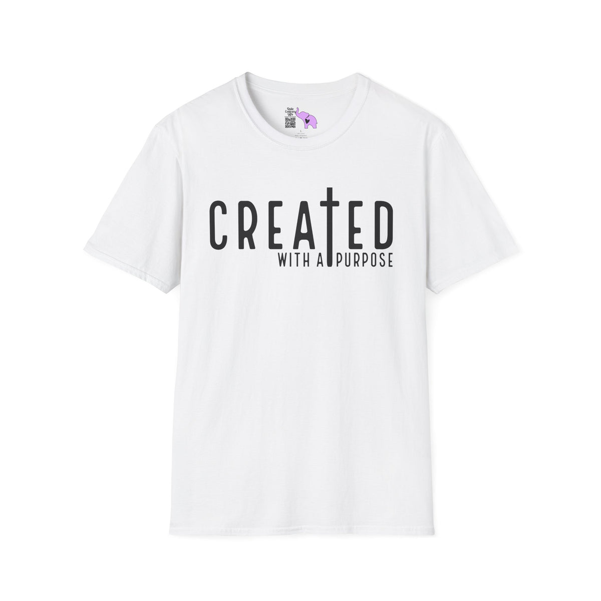 Created With A Purpose (with Cross) Adult T-shirt