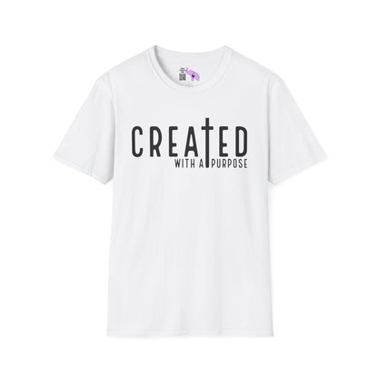 Created With A Purpose (with Cross) Adult T-shirt