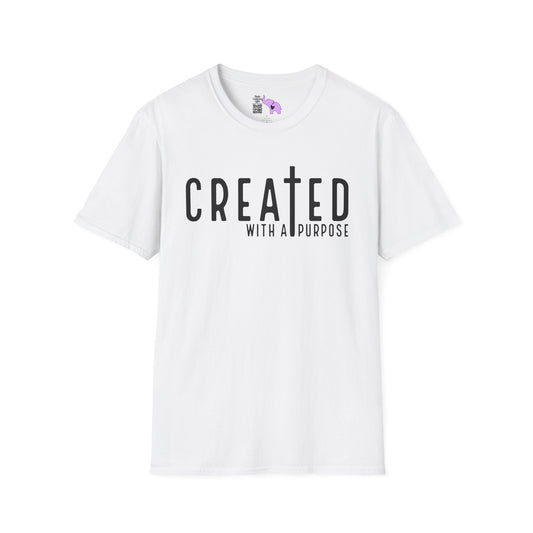 Created With A Purpose (with Cross) Adult T-shirt
