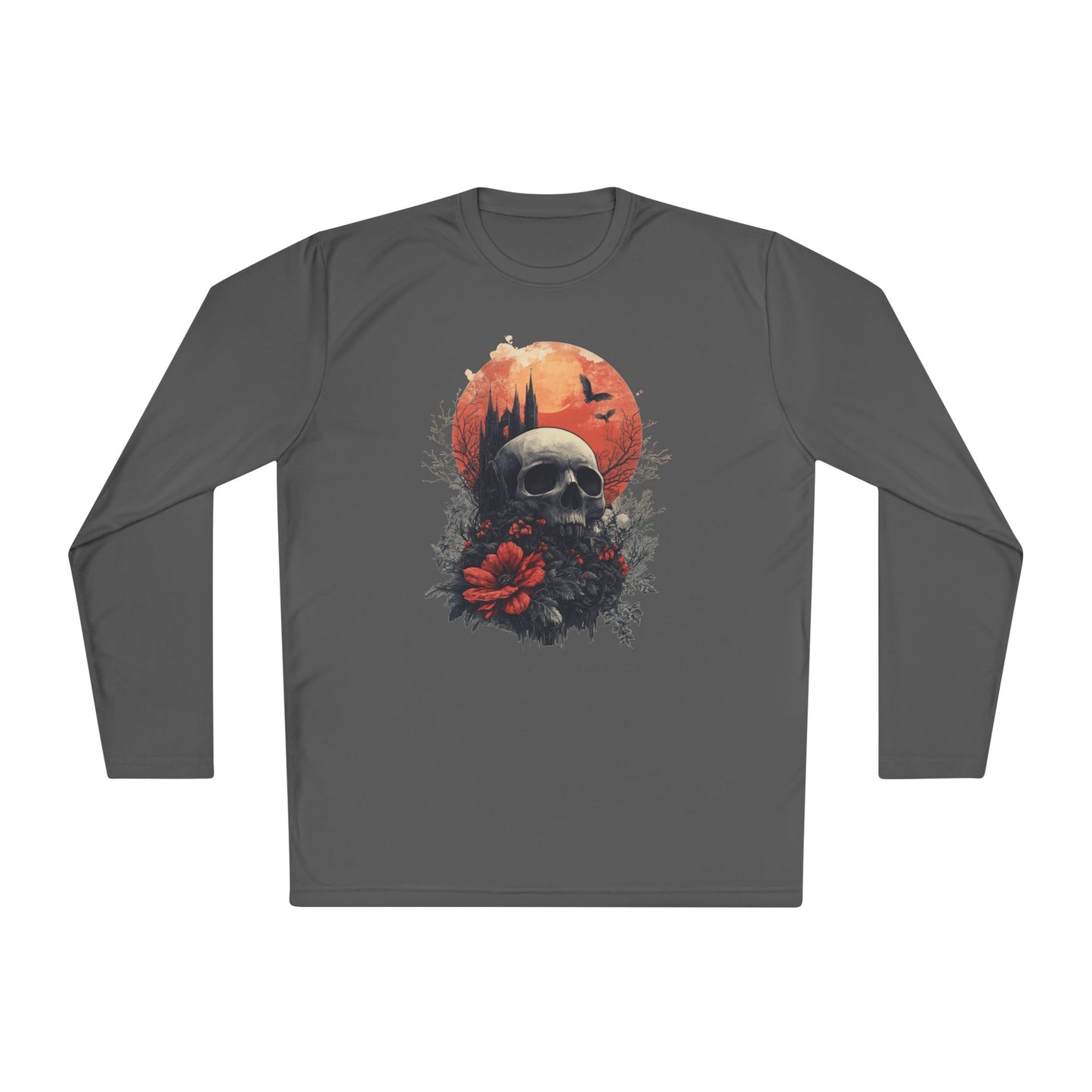 Halloween Graveyard 2 Adult Long Sleeve Tee