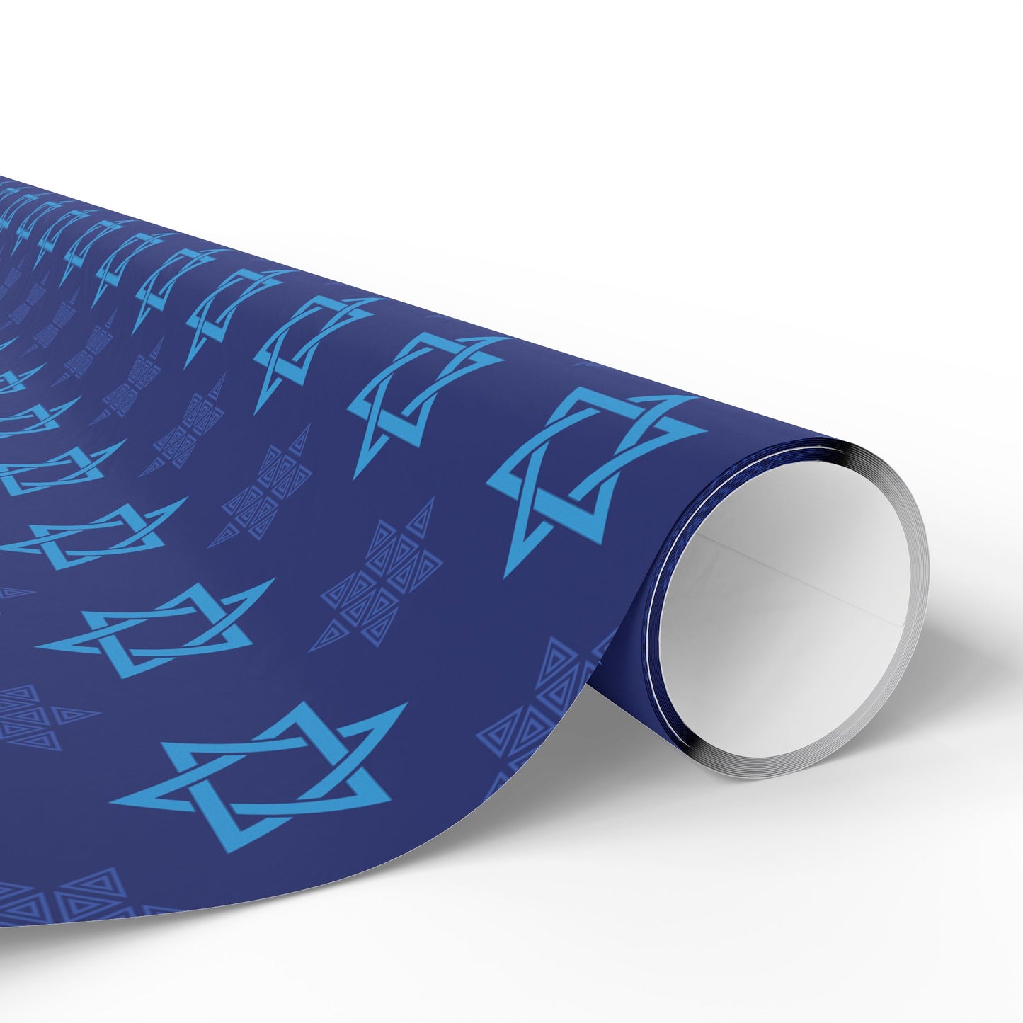 Star of David 3 Hanukkah Wrapping Paper