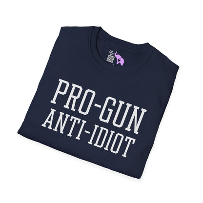 Pro-Gun Anti-Idiot Adult T-shirt