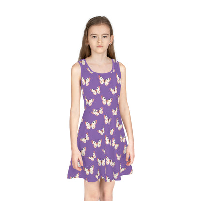 Lavender Flutter Girls' Sleeveless Sundress